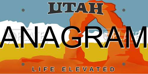 ANAGRAM Utah License Plate