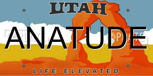 ANATUDE Utah License Plate