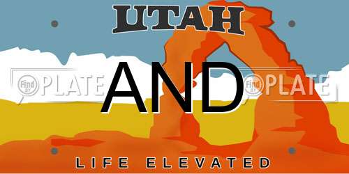 AND Utah License Plate