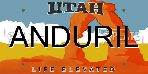 ANDURIL Utah License Plate