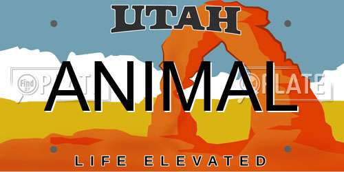 ANIMAL Utah License Plate