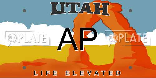 AP Utah License Plate