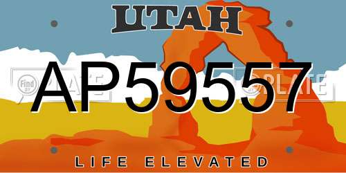 AP59557 Utah License Plate