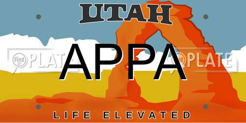 APPA Utah License Plate