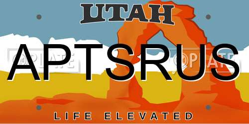 APTSRUS Utah License Plate