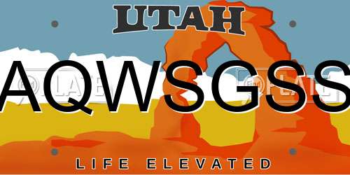 AQWSGSS Utah License Plate