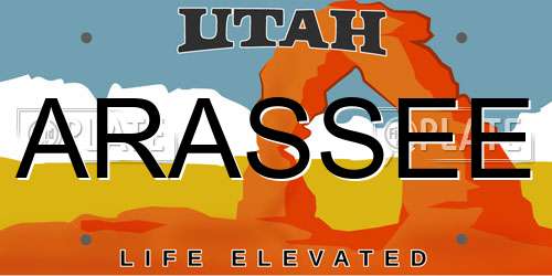 ARASSEE Utah License Plate