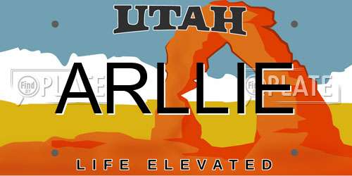 ARLLIE Utah License Plate