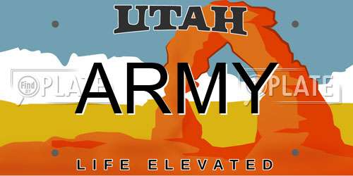 ARMY Utah License Plate