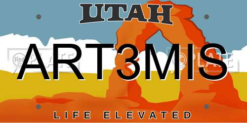 ART3MIS Utah License Plate