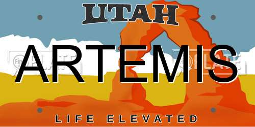 ARTEMIS Utah License Plate