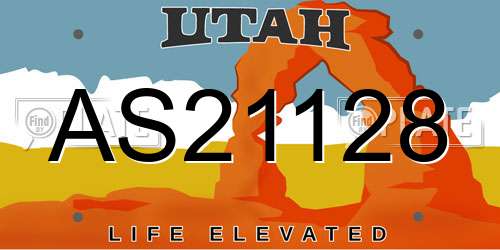 AS21128 Utah License Plate