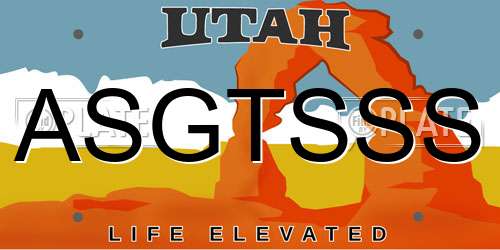 ASGTSSS Utah License Plate