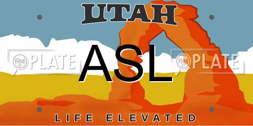 ASL Utah License Plate