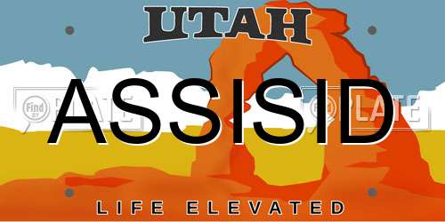 ASSISID Utah License Plate