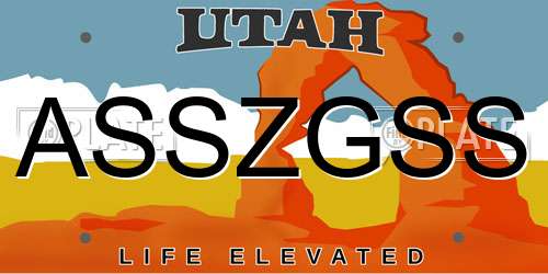 ASSZGSS Utah License Plate
