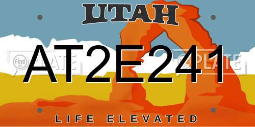 AT2E241 Utah License Plate