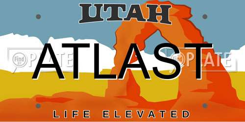 ATLAST Utah License Plate