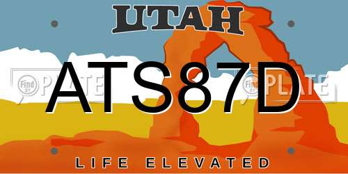 ATS87D Utah License Plate
