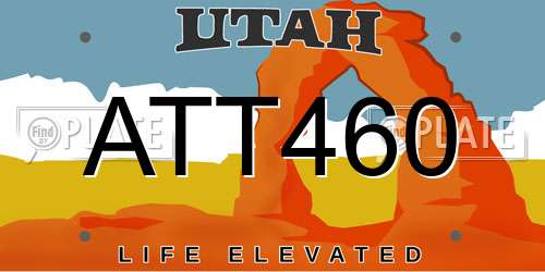ATT460 Utah License Plate