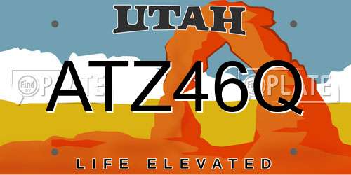 ATZ46Q Utah License Plate