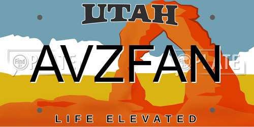 AVZFAN Utah License Plate