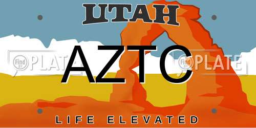 AZTC Utah License Plate