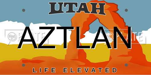 AZTLAN Utah License Plate