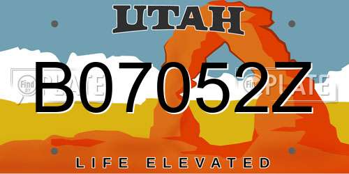 B07052Z Utah License Plate