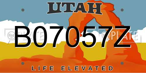 B07057Z Utah License Plate