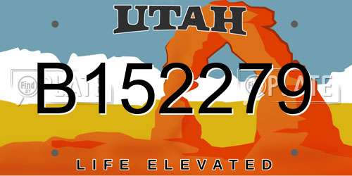 B152279 Utah License Plate