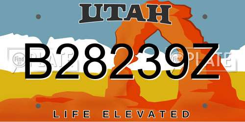 B28239Z Utah License Plate