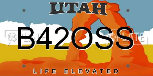 B42OSS Utah License Plate