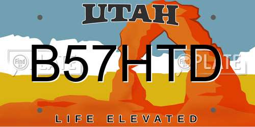 B57HTD Utah License Plate