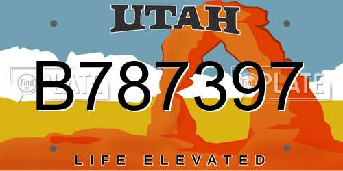 B787397 Utah License Plate