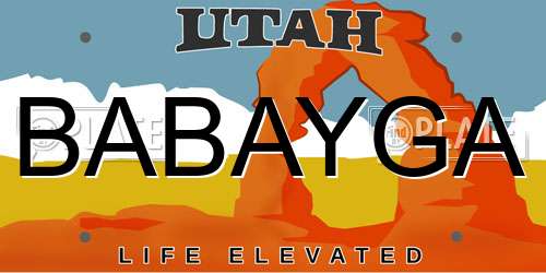 BABAYGA Utah License Plate