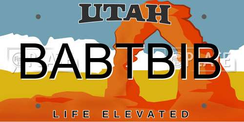 BABTBIB Utah License Plate