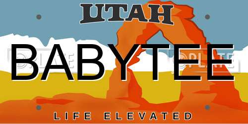 BABYTEE Utah License Plate