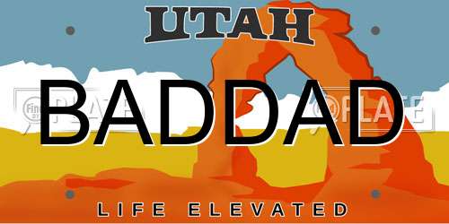 BADDAD Utah License Plate