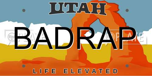 BADRAP Utah License Plate