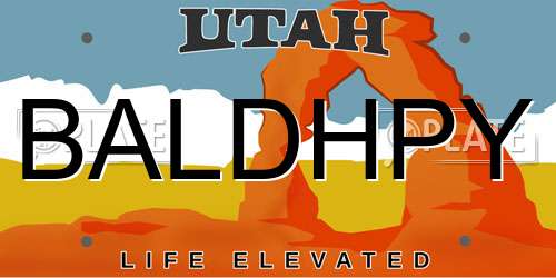 BALDHPY Utah License Plate