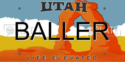 BALLER Utah License Plate