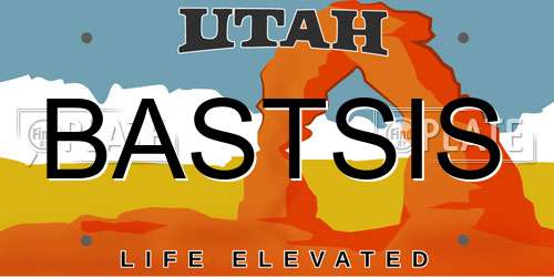 BASTSIS Utah License Plate