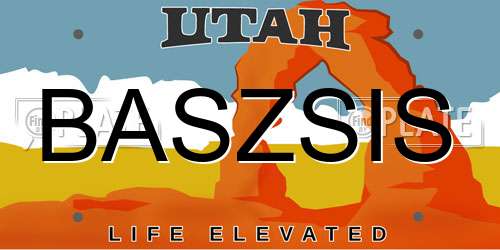 BASZSIS Utah License Plate