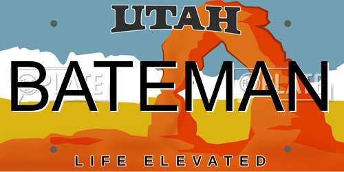 BATEMAN Utah License Plate