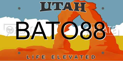 BATO88 Utah License Plate