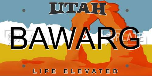 BAWARG Utah License Plate