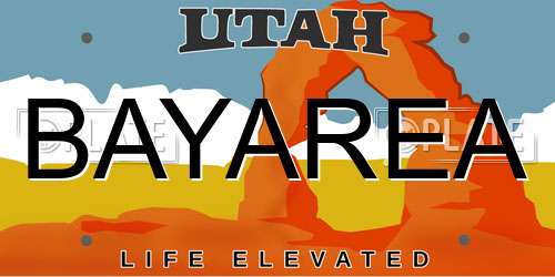 BAYAREA Utah License Plate