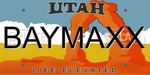 BAYMAXX Utah License Plate