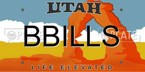 BBILLS Utah License Plate